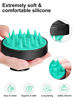 Picture of Hair Shampoo Brush, HEETA Scalp Care Hair Brush with Soft Silicone Scalp Massager (Turquoise & Black)