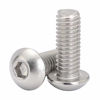 Picture of M8-1.25 x 40mm Button Head Socket Cap Screws, Stainless Steel 18-8, Full Thread, Allen Socket Drive, 10 PCS