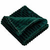 Picture of NTBAY Flannel Fuzzy Toddler Blanket, Fluffy Warm and Lightweight Reversible Stripes Design Baby Plush Blanket, 30 x 40 Inches, Dark Green