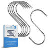 Picture of 30 Pack S Hooks Heavy Duty - Stainless Steel S Hooks for Hanging Pots and Pans, S Shaped Hooks for Clothes, Plants, Kitchen Utensils, 3.3 inches.