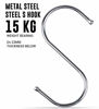 Picture of 30 Pack S Hooks Heavy Duty - Stainless Steel S Hooks for Hanging Pots and Pans, S Shaped Hooks for Clothes, Plants, Kitchen Utensils, 3.3 inches.