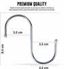 Picture of 30 Pack S Hooks Heavy Duty - Stainless Steel S Hooks for Hanging Pots and Pans, S Shaped Hooks for Clothes, Plants, Kitchen Utensils, 3.3 inches.