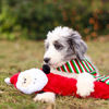 Picture of ZippyPaws - Jigglerz Holiday Tough No Stuffing Squeaky Plush Dog Toy with Crinkle Head and Tail  - Santa