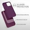 Picture of kwmobile TPU Silicone Case Compatible with Apple iPhone 12 Pro Max - Case Slim Protective Phone Cover with Soft Finish - Bordeaux Violet