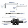 Picture of Hordion 7/16" Hex Shank Hole Saw Arbor fits 1.4" to 15.7" Hole Saw, Quick Change Mandrel with 3Pcs 6mm Drill Bits Replacement