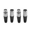 Picture of Eightnoo 2 Male + 2 Female 3 Pin XLR Solder Type Microphone Line Plug Connector Mic Audio Socket (Pack of 4)