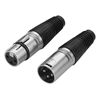 Picture of Eightnoo 2 Male + 2 Female 3 Pin XLR Solder Type Microphone Line Plug Connector Mic Audio Socket (Pack of 4)