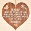 Picture of Im lucky my friend is you | best friends wooden hanging heart | sentimental inspirational gift for cheer up women | friendship present uk | her girls woman