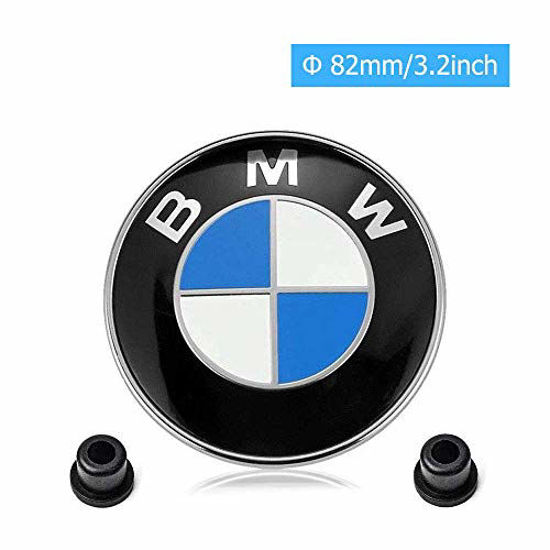 car sales BMW Emblems Hood and Trunk,BMW 82mm Logo Replacement + 2 Grommets  for ALL Models BMW E30 E36 E46 E34 E39 E60 E65 E38 X5 X6 3 4 5 6 7 8