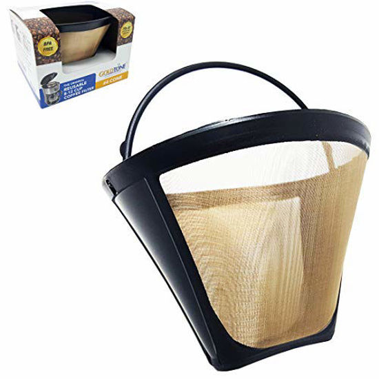 Picture of GoldTone Brand Reusable No.4 Cone replaces your Ninja Coffee Filter for Ninja Coffee Bar Brewer - BPA Free - Made in USA