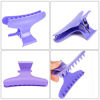 Picture of Ondder 12 Pack Butterfly Hair Clamps Clips Hair Claw Clips Salon Pro Section Clip for Styling, Sectioning, Cutting, Coloring Large Hair Clips Hairdressing Salon Tool Hair Accessories for Women Girls- Purple