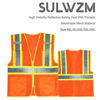 Picture of SULWZM High Visibility Reflective Safety Vest with Zipper and Pockets Orange,3XL