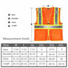 Picture of SULWZM High Visibility Reflective Safety Vest with Zipper and Pockets Orange,3XL