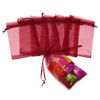 Picture of Dealglad 50pcs Drawstring Organza Jewelry Candy Pouch Christmas Wedding Party Favor Gift Bags (4x6", Wine)