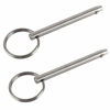 Picture of 2 Pack Quick Release Pin, Diameter 1/4"(6.3mm), Total Length 3"(76mm), Effective Length 2.4"(61mm), Full 316 Stainless Steel, Bimini Top Pin, Marine Hardware