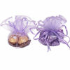 Picture of Dealglad Round Organza Bags, Bezall 50pcs 9.8 Inch Drawstring Jewelry Candy Pouch Christmas Wedding Party Favor Gift Packaging Bags (Light Purple)