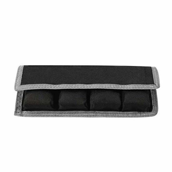 Picture of Meking DSLR Battery Case Holder Storage Bag (4 Pocket) for AA/AAA Battery and LP-E6 LP-E8 LP-E10 LP-E12, EN-EL14 EN-EL15, NP-FW50 NP-F550 NP-FM500H (Gray)