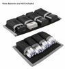 Picture of Meking DSLR Battery Case Holder Storage Bag (4 Pocket) for AA/AAA Battery and LP-E6 LP-E8 LP-E10 LP-E12, EN-EL14 EN-EL15, NP-FW50 NP-F550 NP-FM500H (Gray)