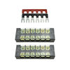 Picture of Hahiyo Dual Row Screw Terminal Strip Blocks 91.5mm Length Insulated Fork 600V 25A 6Positions Wire Cover Connector Keep Wire Neat Tidy Safe Clearly Visible Mount in Place for Electrical with Strip 2set