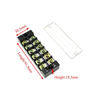 Picture of Hahiyo Dual Row Screw Terminal Strip Blocks 91.5mm Length Insulated Fork 600V 25A 6Positions Wire Cover Connector Keep Wire Neat Tidy Safe Clearly Visible Mount in Place for Electrical with Strip 2set