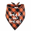 Picture of Halloween Dog Bandana -Orange Plaid Pet Scarf