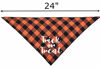 Picture of Halloween Dog Bandana -Orange Plaid Pet Scarf