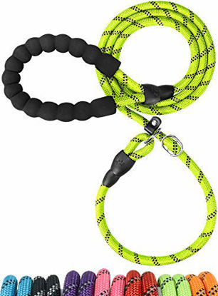 Picture of TagME Reflective Slip Lead Dog Leash for Medium and Large Dogs Training and Walking,6ft Climbing Rope Leash for Dogs Up to 110 lbs,Green