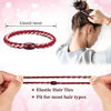 Picture of 12 Pieces Cotton Hair Ties Braided Hair Bands Elastic Hair Ties Ropes Braided Ponytail Holders Hair Accessories for Women Girls Thick Heavy and Curly Hair (Multiple Color)