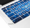 Picture of CaseBuy Keyboard Cover for ASUS Chromebook Flip C434TA C433TA 2 in 1 Laptop, ASUS C302CA/C423NA/C425TA/C433TA/C434TA-DH342T DSM4T DS384T C523NA 14" Chromebook, Letters in Upper Case, Blue Stars