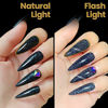 Picture of YTD Likomey Reflective Flash Gel Nail Polish, 1 Pcs 15ml Diamond Glitter Explosion Black Holographic Sparkly Shiny Shimmer Gel Polish,Soak-off UV/LED Lamp Cured,Winter Manicure Salon Home DIY Use