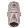 Picture of Hex Nipple 3/8 Inch Male NPT - DERPIPE Stainless Steel 304 Threaded Pipe Fitting for Brew Kit, Home Piping Application( Pack of 2)