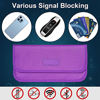 Picture of Faraday Bag, Wisdompro RFID Signal Blocking Bag Shielding Cage Pouch Wallet Case for Cell Phone Privacy Protection and Car Key FOB, Anti-Tracking, Anti-Spying Case Blocker - Purple