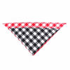 Picture of YAKA Pet Dog Bandana Triangle Bibs Scarf, Double-Cotton Plaid Printing Kerchief Set Accessories for Small and Medium Dog (Large/Neck Circumference suitable9.8-19inch, Black and White lattices)