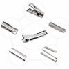 Picture of Elcoho 150 Pieces Metal Hair Clips Single Prong Alligator Clips Curl Clips Silver Hairbow Accessory