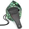 Picture of Skull Green Guitar Strap - Cool Nylon Strap with Ties for Electric & Acoustic, Bass Guitars