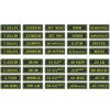 Picture of Ammo Can Vinyl Sticker Set Decal Label .410 .44 .45-70 .22 .223 .308 9MM .380 .45 5.56 7.62 (40 Pack/40 Varieties)Choose Your Version