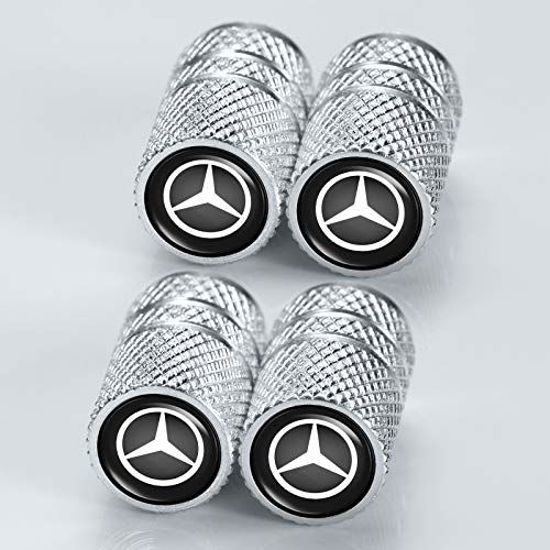 4pcs Car Mercedes-Benz AMG Logo Wheel Tire Valve Caps Cover Metal