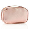 Picture of Small cosmetic bag,Portable Cute Travel Makeup Bag for Women and girls Makeup Brush Organizer cosmetics Pouch Bags -Rose Gold