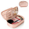 Picture of Small cosmetic bag,Portable Cute Travel Makeup Bag for Women and girls Makeup Brush Organizer cosmetics Pouch Bags -Rose Gold