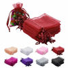 Picture of MAZYPO 100pcs Red Organza Gift Bags 2x3 Inch Sheer Drawstring Gift Bags Jewelry Pouches Wedding Party Christmas Favor Gift Bags, Little Mesh Gift Pouches Mini Candy Bags for Small Presents Earrings