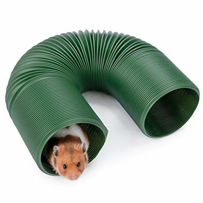 Picture of Niteangel Small Pet Fun Tunnel, 39 x 4 inches - Fit Adult Ferrets and Rats (Dark Green)