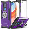 Picture of Motorola Moto G Play Case Moto G Play 2021 Case,with Tempered Glass Screen Protector[2 Pack],AYMECL Military Grade Protective Case,with Kickstand,for Motorola G Play 2021 -Purple