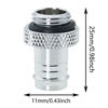 Picture of CSNSD Tube Connector 6PCS G1/4 to 3/8Inch Barb Fitting for Soft Tubing PC Water Cooling System Silver