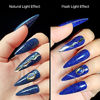 Picture of YTD Likomey Reflective Flash Gel Nail Polish, 1 Pcs 15ml Diamond Glitter Explosion Sapphire Blue Color Holographic Sparkly Shiny Shimmer Gel Polish,Soak-off UV/LED Lamp Cured,Winter Christmas Gift for Woman Manicure Salon Home DIY Use