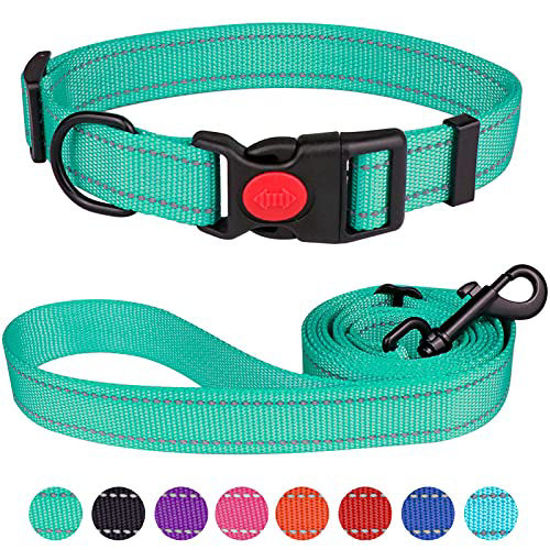 GetUSCart Reflective Dog Collar and Leash Set with Safety Locking