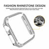 Picture of adepoy Apple Watch Case 38mm Series 3/2/1 Bling Rhinestone Apple Watch Protective Case Bumper Frame Screen Protector Case Cover for Women Girl iWatch Series 38mm Silver