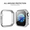 Picture of adepoy Apple Watch Case 38mm Series 3/2/1 Bling Rhinestone Apple Watch Protective Case Bumper Frame Screen Protector Case Cover for Women Girl iWatch Series 38mm Silver