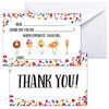 Picture of Kids Fill in The Blank Thank You Cards, 25 Thank You Cards Kids With White Envelopes, Fun Gender Neutral Thank You Notes For Birthday Party, Event or Holiday Use.