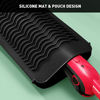 Picture of ZAXOP Resistant Silicone Mat Pouch for Flat Iron, Curling Iron,Hot Hair Tools (Black)