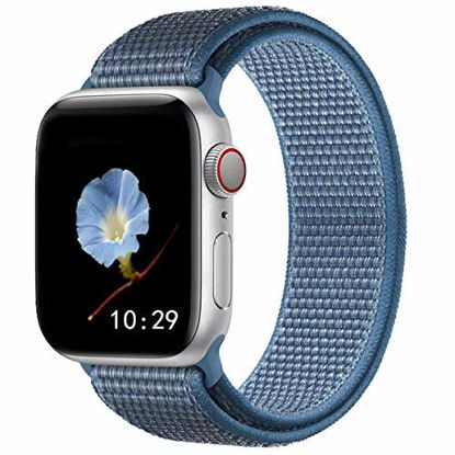 Picture of VODKE Compatible with for Apple Watch Band 38mm 40mm 42mm 44mm, Soft Adjustable Lightweight Replacement Wristbands Compatible with for iWatch Series 6 5 4 3 2 1 SE